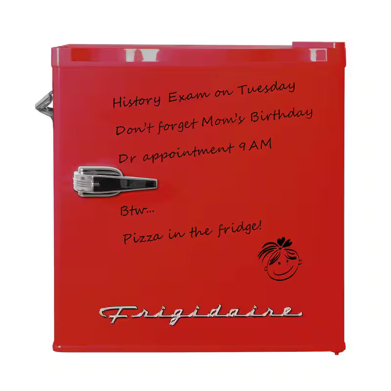 1.6 cu. ft. Mini Retro Refrigerator in Red without Freezer O123805
