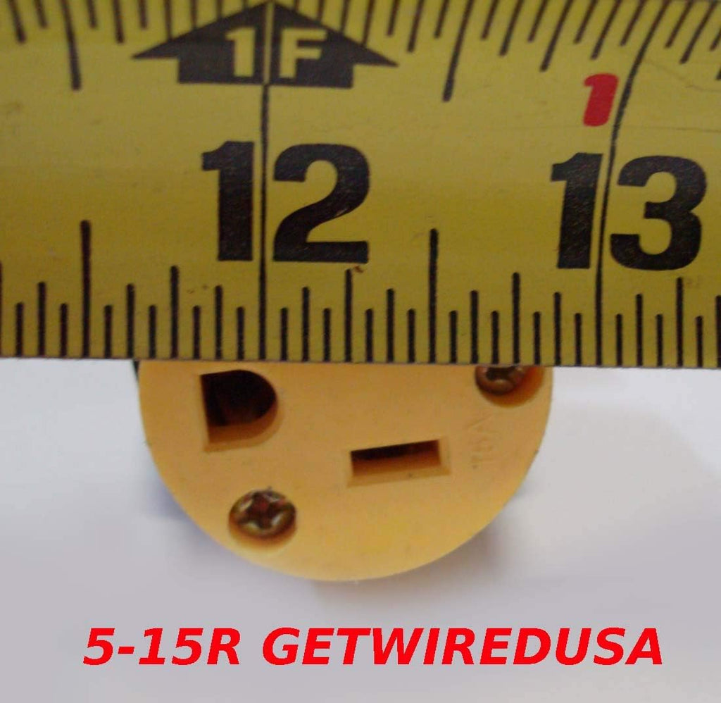 3-Pin Male Plug to 15 20A Receptacle Socket Adapter S61134