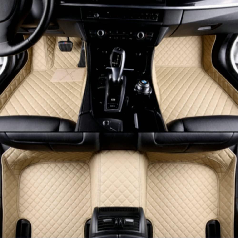 Dark Brown Leather Car Floor Mats I797230