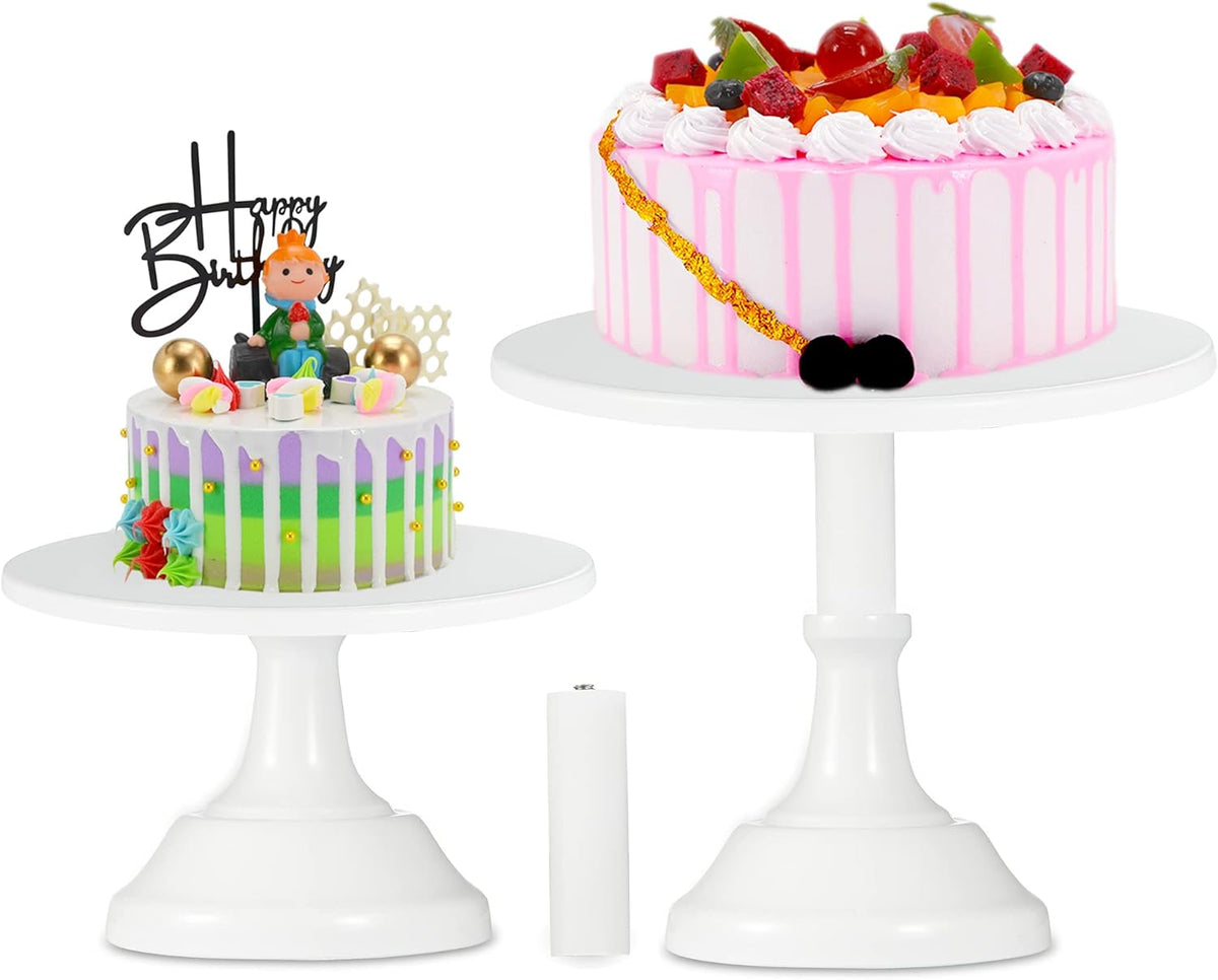 10 in Adjustable Height Black Cake Stand T44369