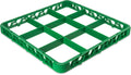 9 Compartment Glass Rack Extender, Green, Pack of 6 W5691