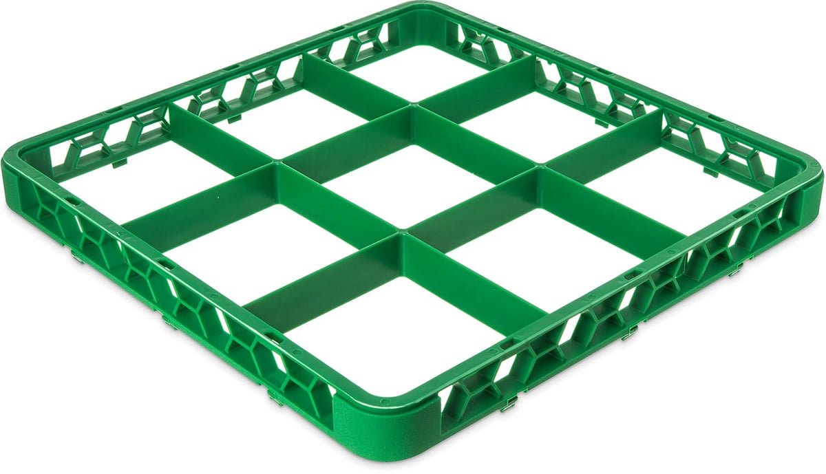 9 Compartment Glass Rack Extender, Green, Pack of 6 W5691