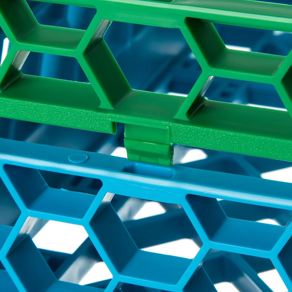 9 Compartment Glass Rack Extender, Green, Pack of 6 W5691