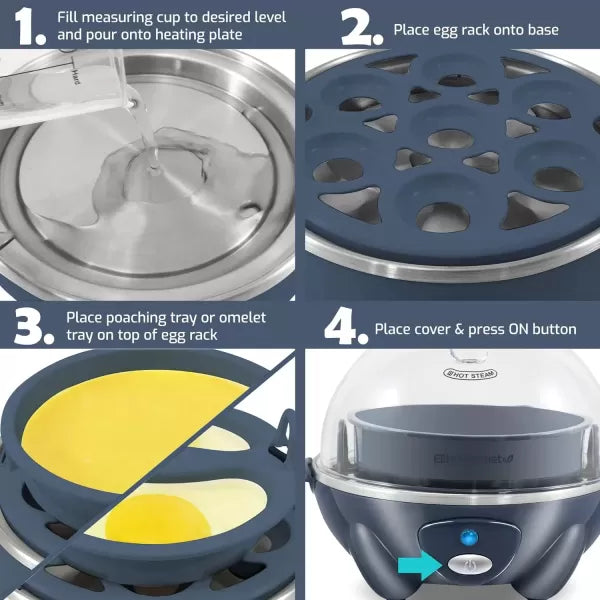 Electric 7 Egg Capacity Cooker with Auto Shut-Off J201455