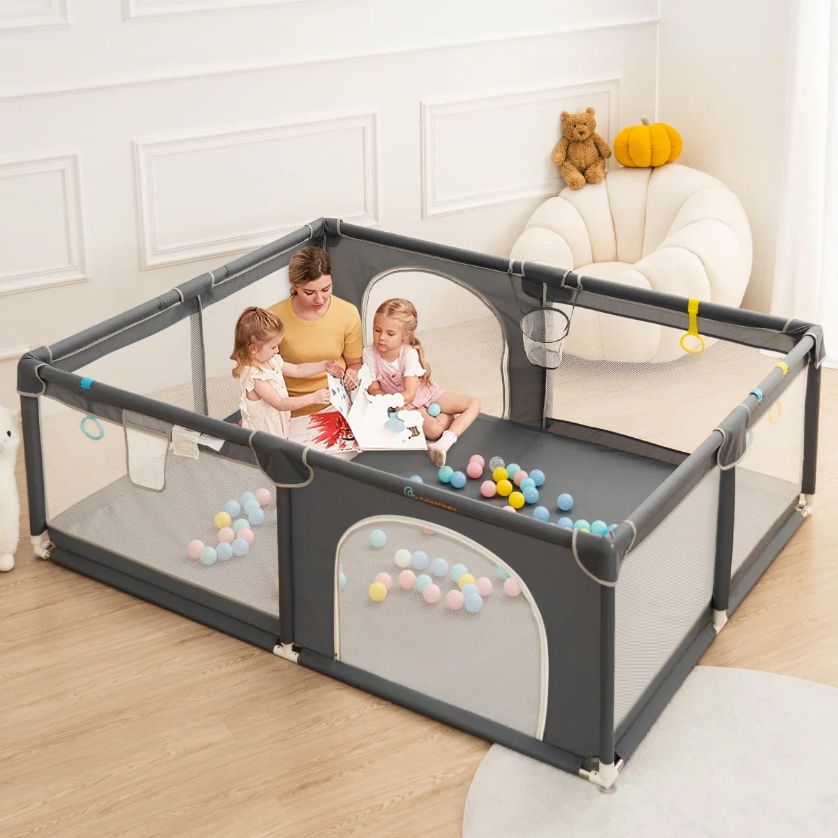 63x63'' Gray Baby Playpen Z78284