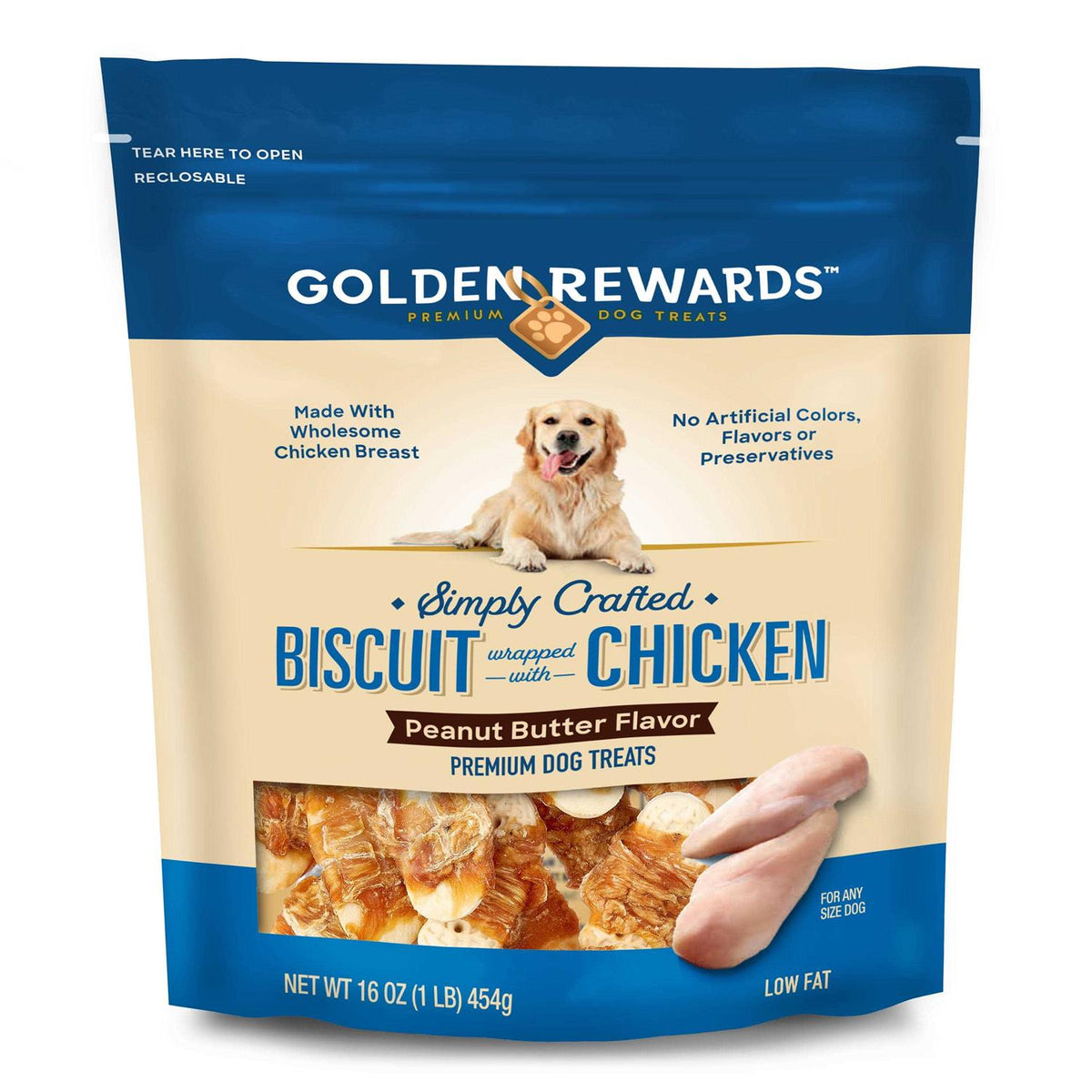 Peanut Butter Flavor Chicken Dog Treats H891