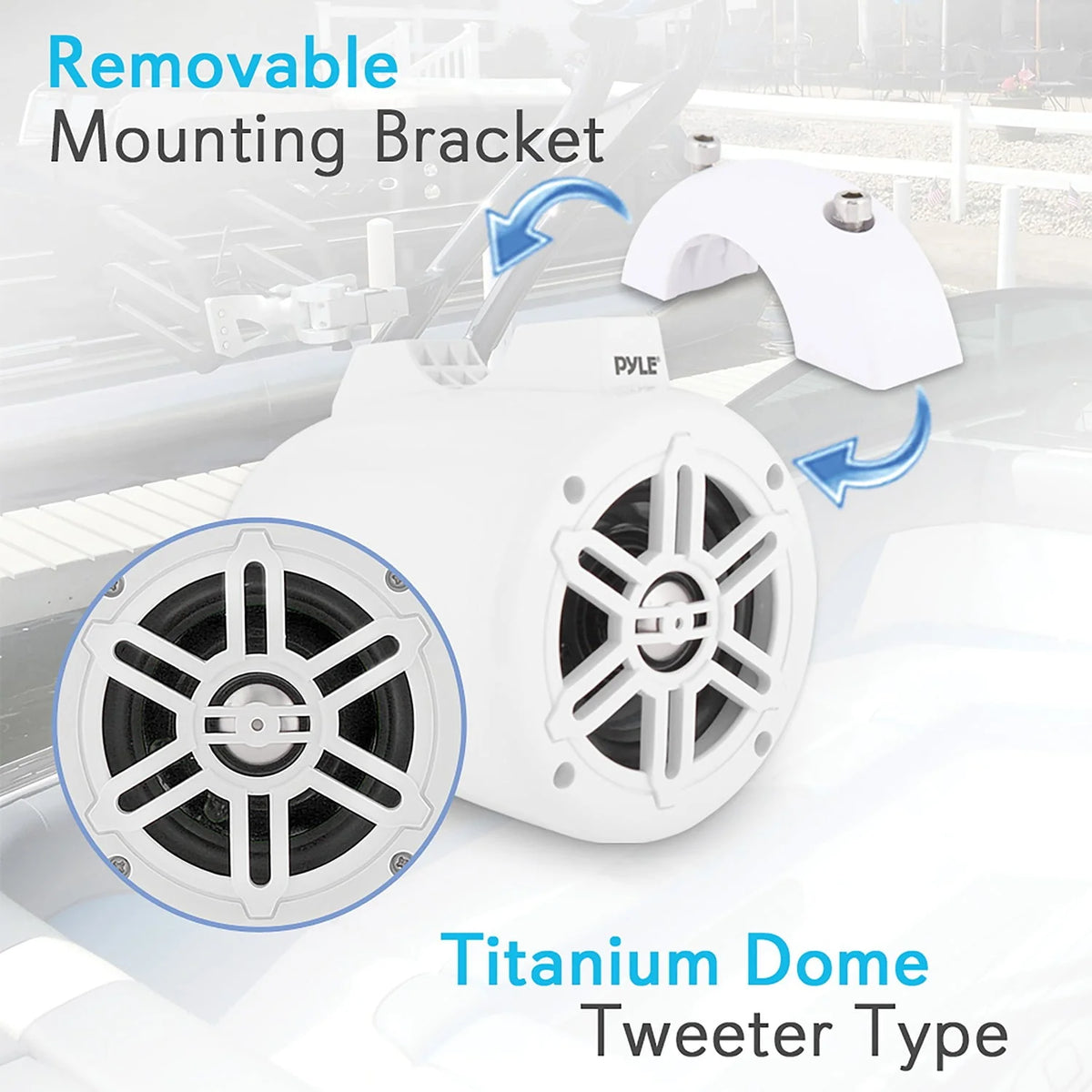4-inch Waterproof Marine Wakeboard Tower Speakers Q293