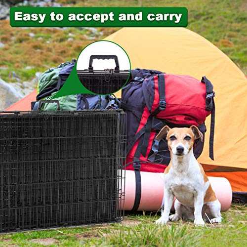 48 Inch Folding Wire Dog Crate with Double-Door A362132