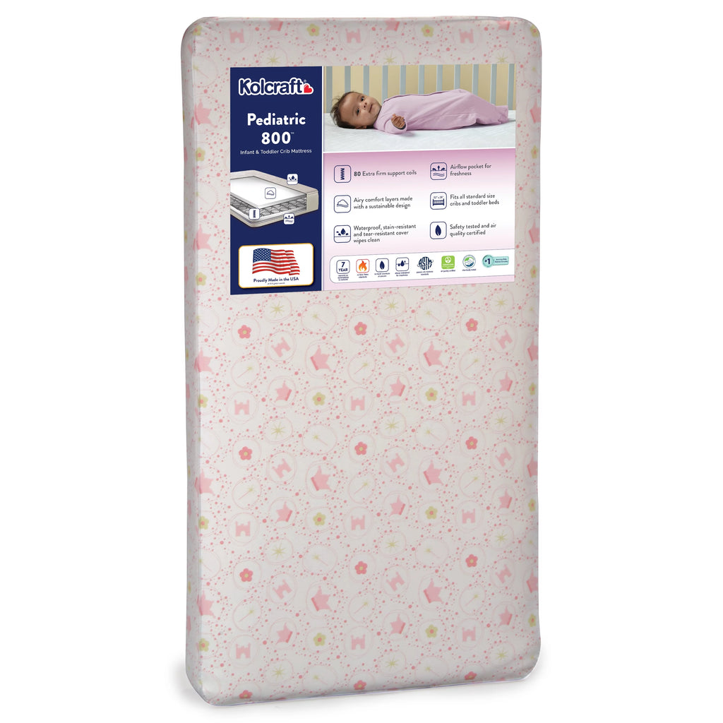 80 Coil White Baby Crib and Toddler Mattress J2338