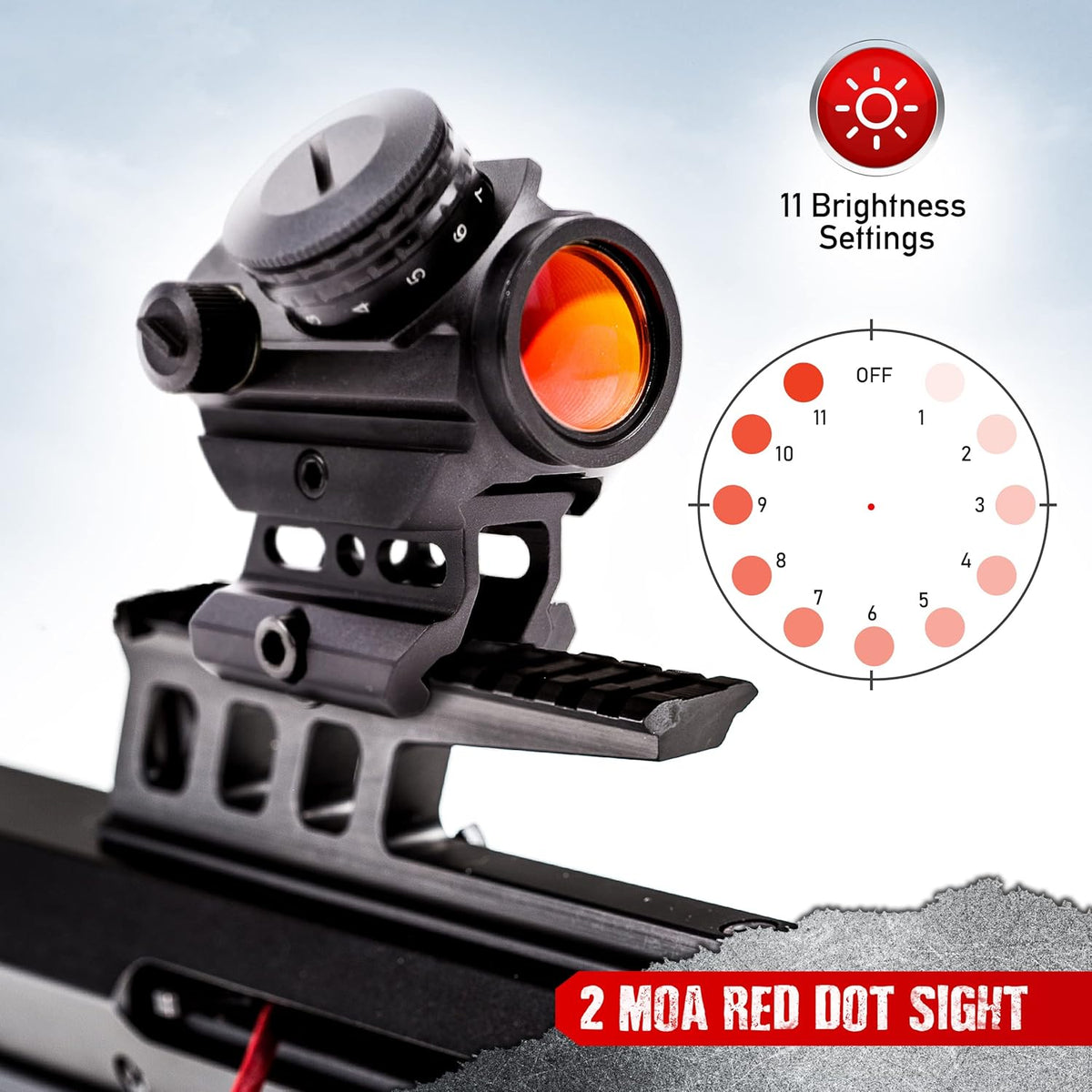 Red Dot Sight with 45 Degree Offset Mount and 1 Inch Riser Mount P776335