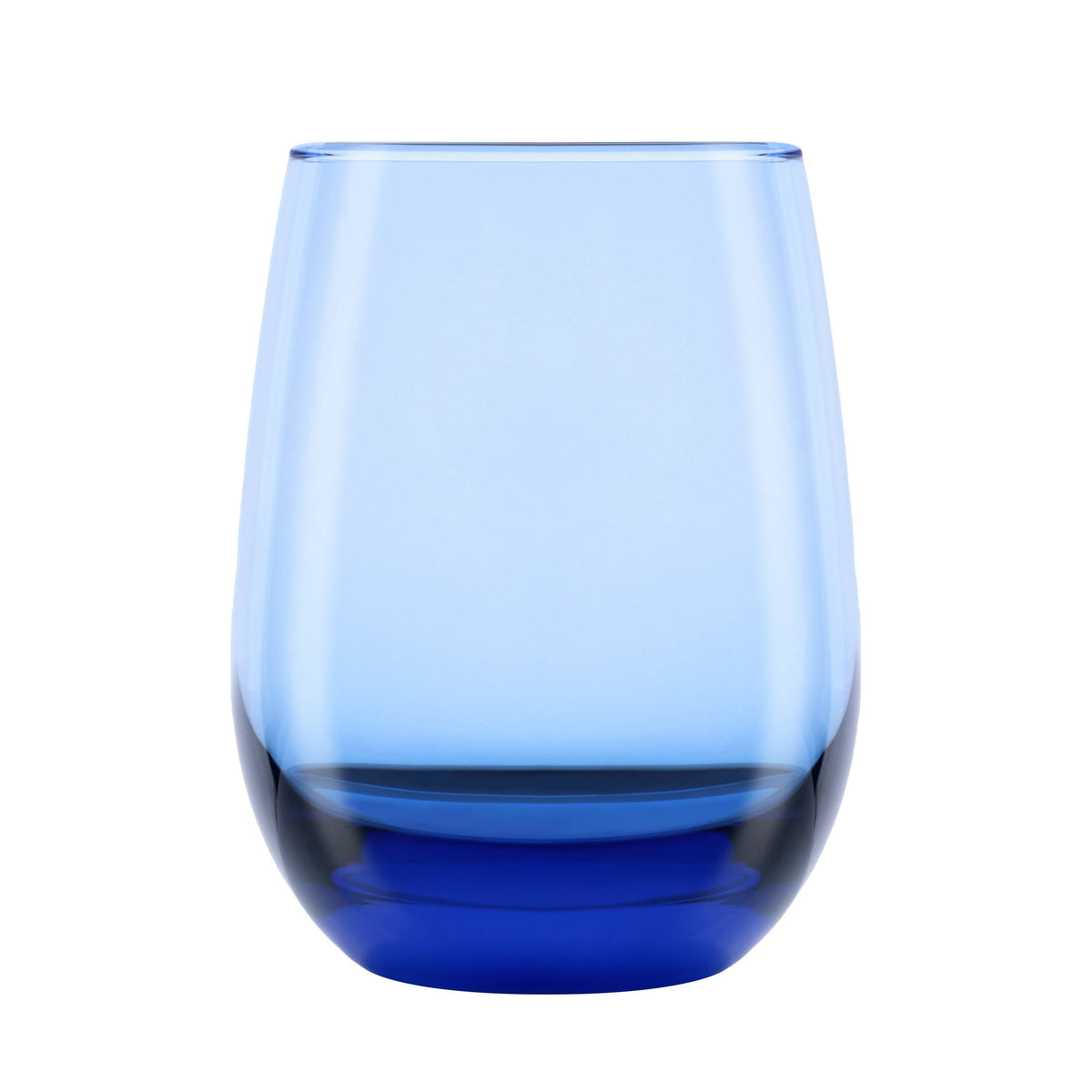 Blue 15.25-ounce Stemless Glasses Set of 12 V7682