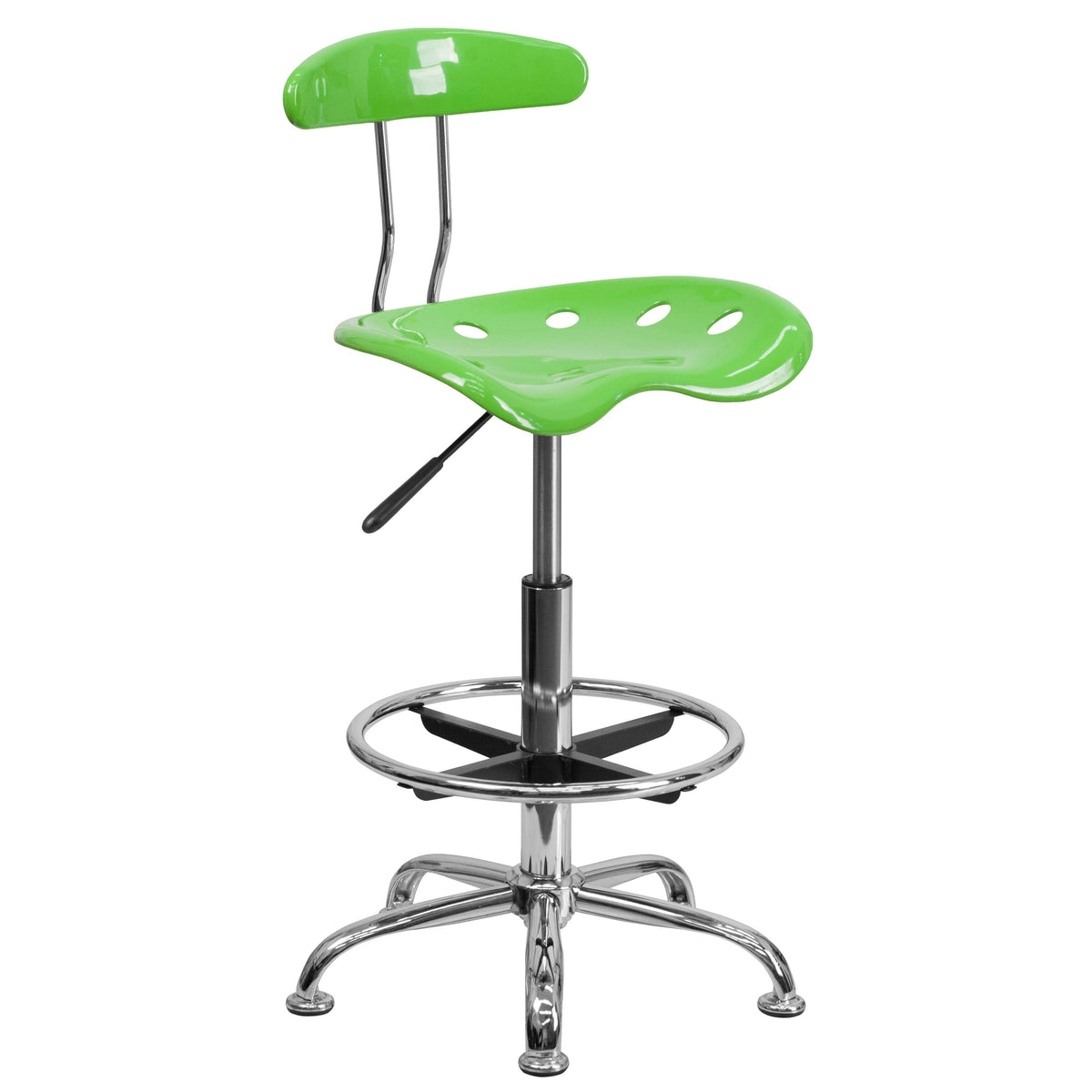 Nautical Blue Drafting Stool with Tractor Seat I690
