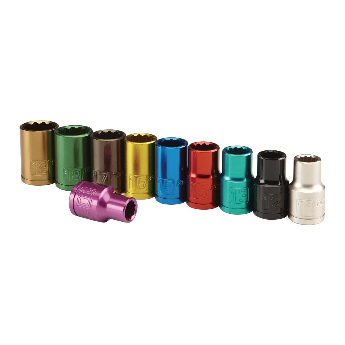 1/2 in. Drive Metric Color-Coded Socket Set, 10-Piece Z581
