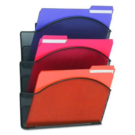 Onyx Mesh Triple Pocket Wall Rack Y59234
