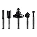 Carbide Router Bit Set, 5-Piece D894