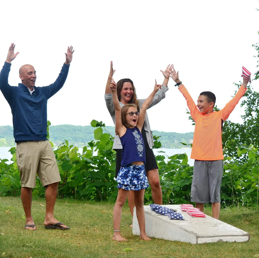 All Weather Waterproof Cornhole Bean Bags Set of 8 with Tote Bag T69211
