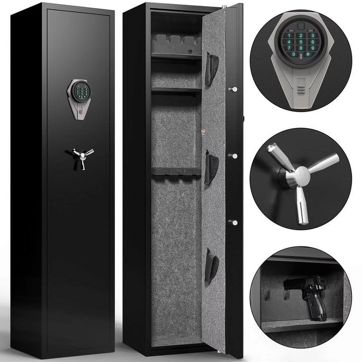 Digital Gun Safe with Alarm System and LED Light E36196