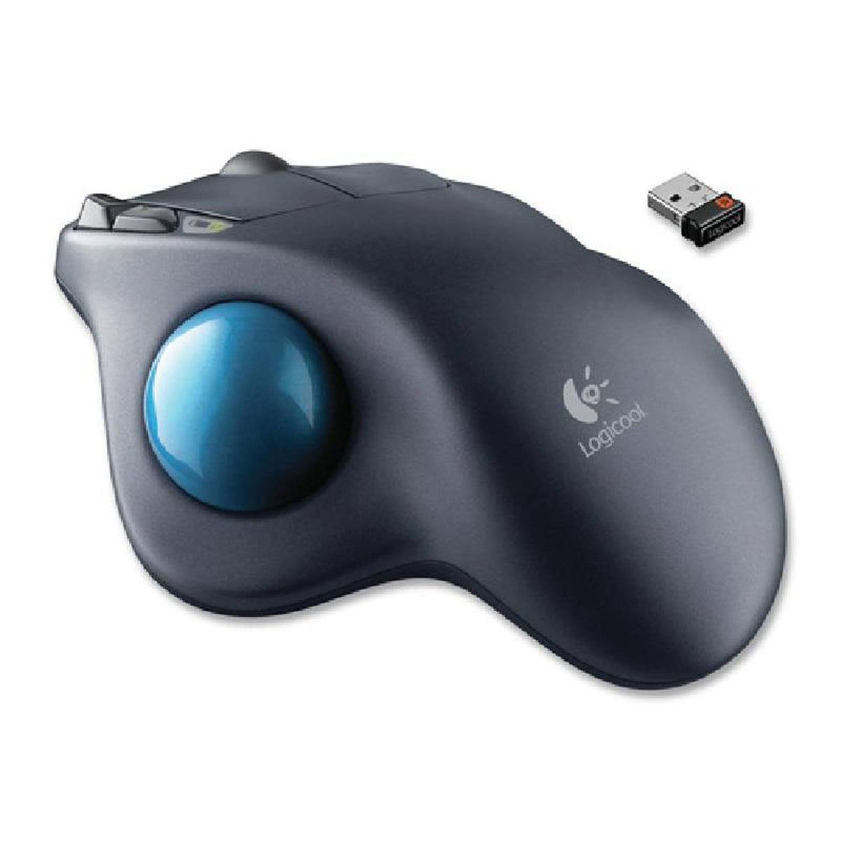 Wireless Trackball, 2.4 GHz, Right Hand, Black/Blue I694592