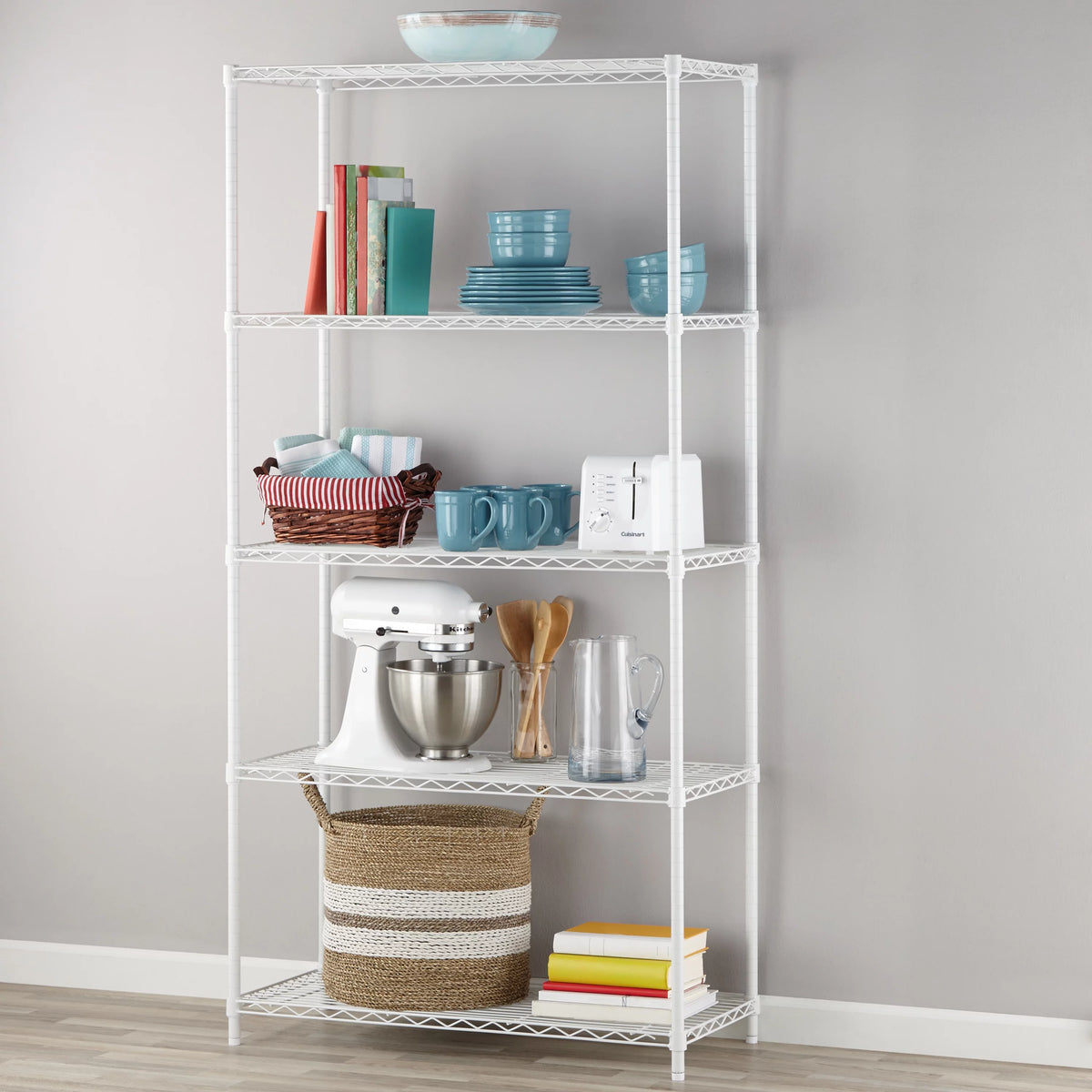 Black Wire 5-Tier 72 H x 36 W x 16 D 1750lb Capacity Q87178