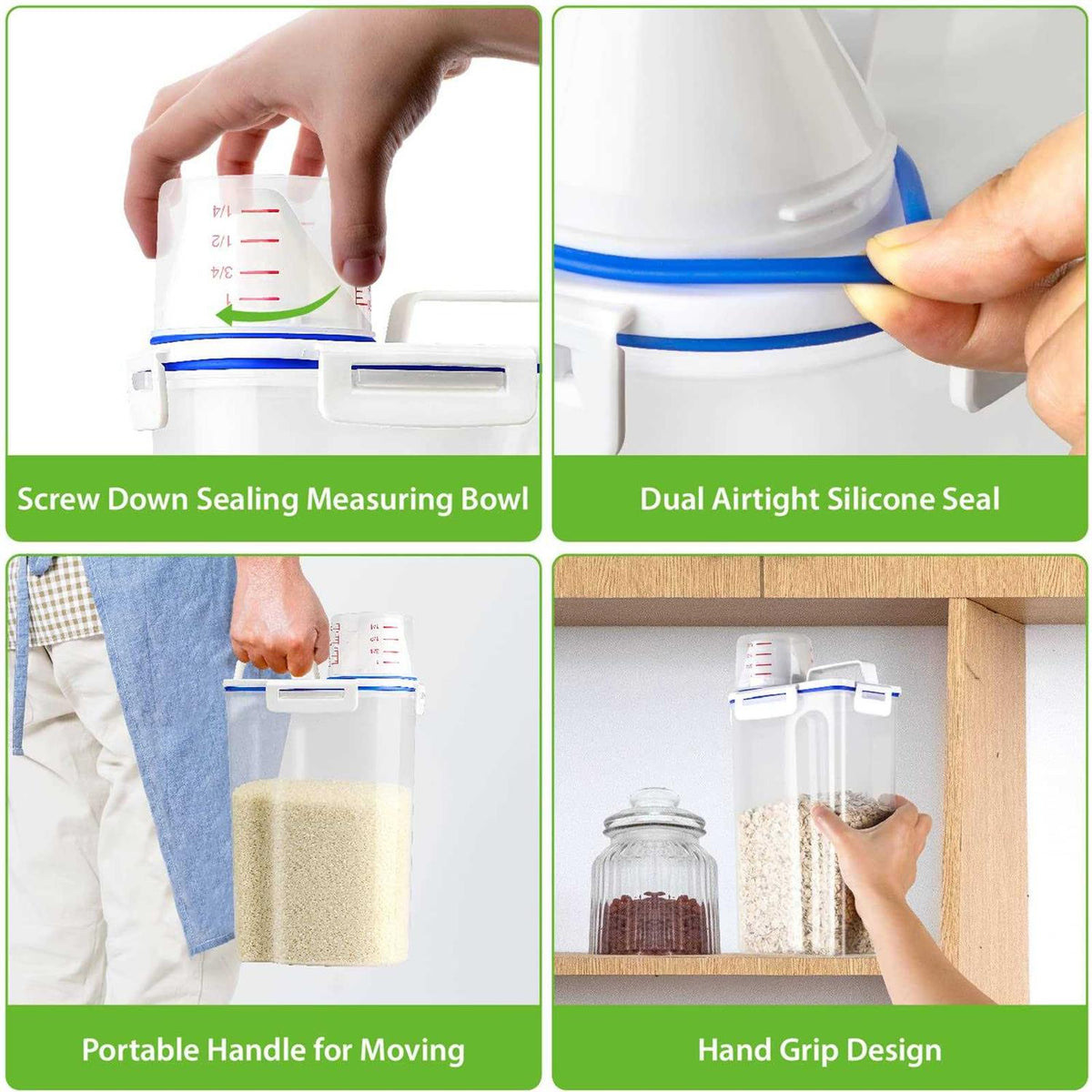 Rice Airtight Storage Container 3 to 5lbs O369