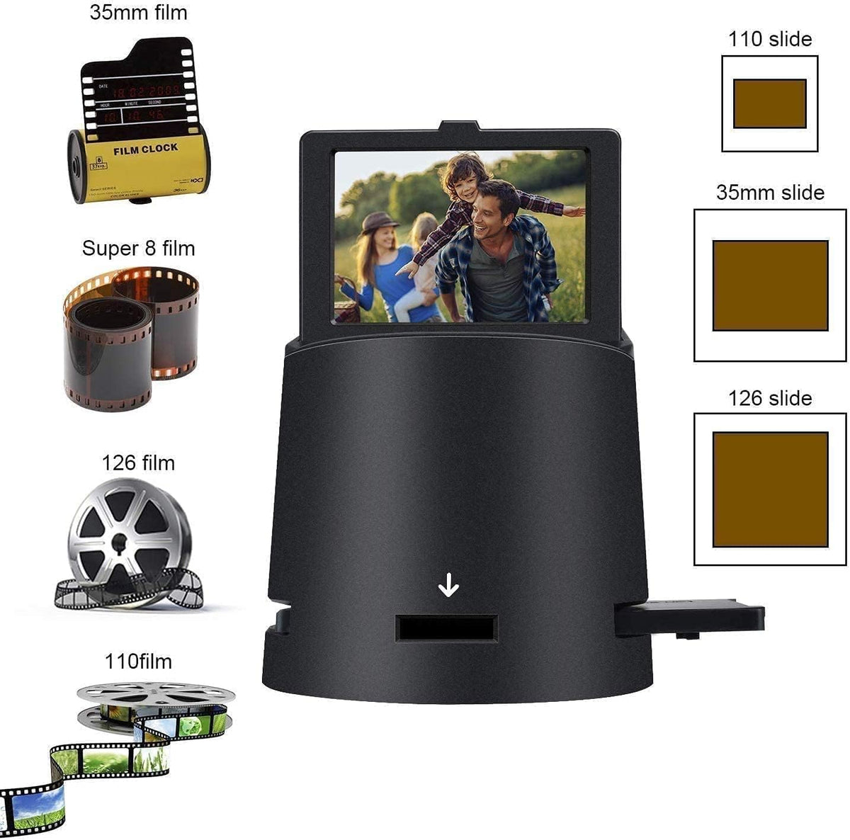 22MP Film & Slide Scanner with 3.5 LCD Q84980