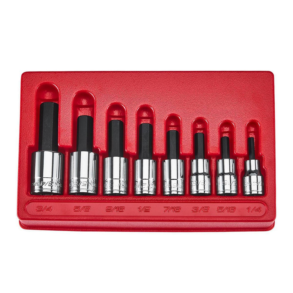 1/2 in. Drive SAE Hex-Bit Socket Set, 8-Piece O869