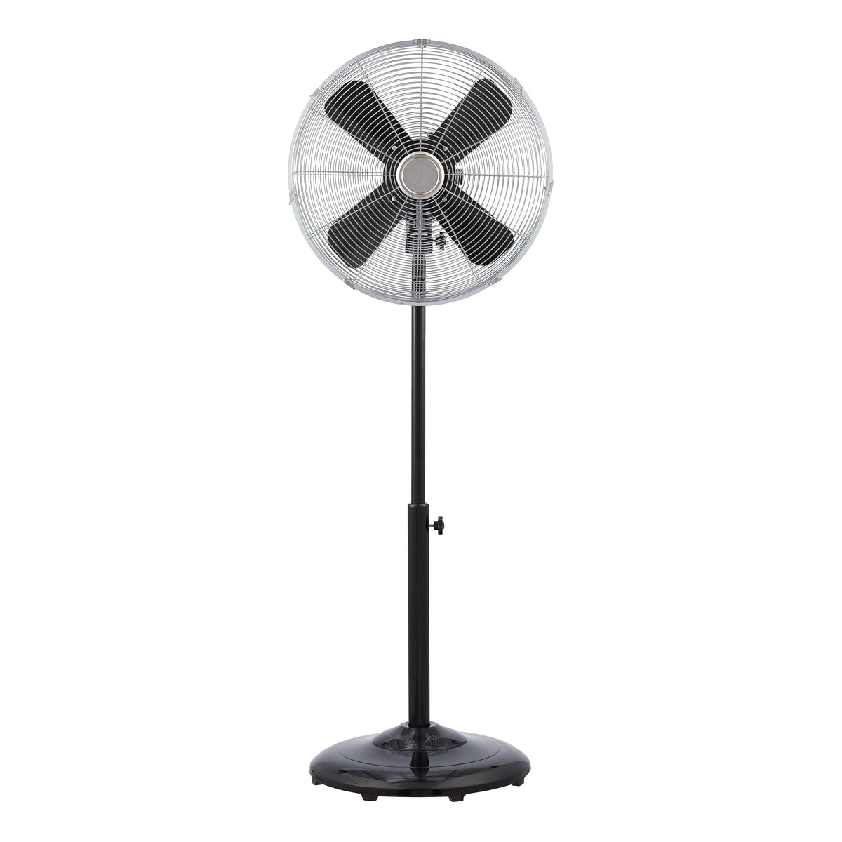 16 inch Adjustable Height Oscillating 3-Speed Metal Stand Fan in Red X250127