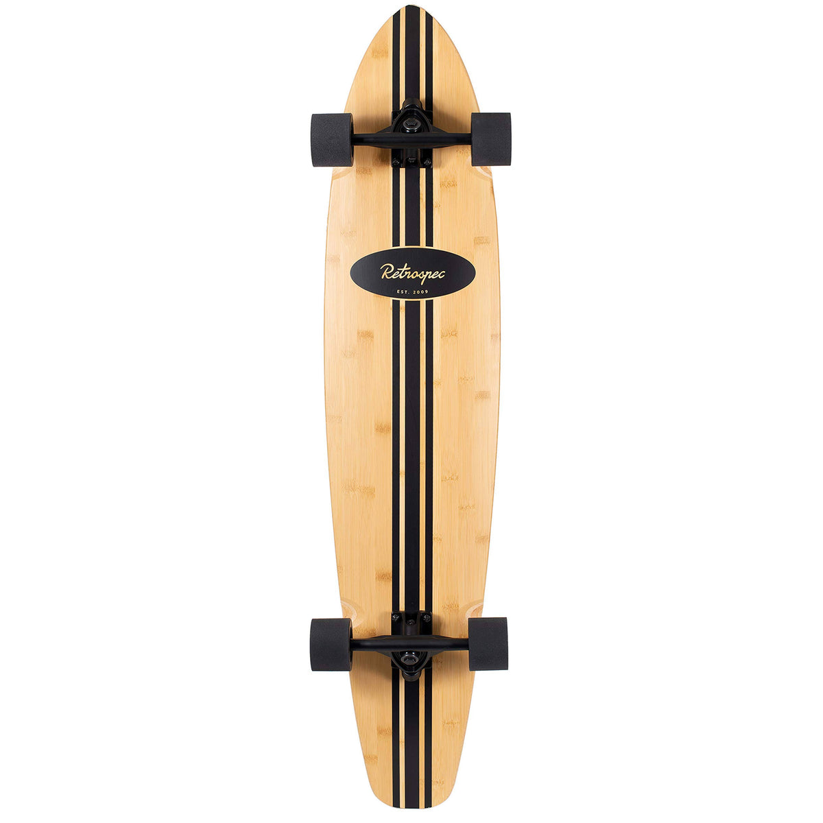 Black Bamboo Longboard Skateboard Complete Cruiser Y348270
