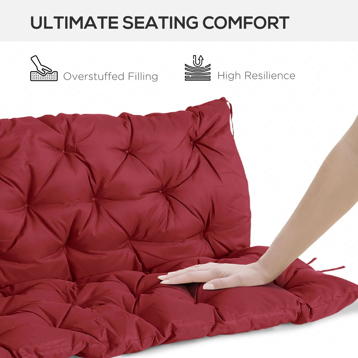 3 Seater Outdoor Bench Swing Chair Cushions Z687