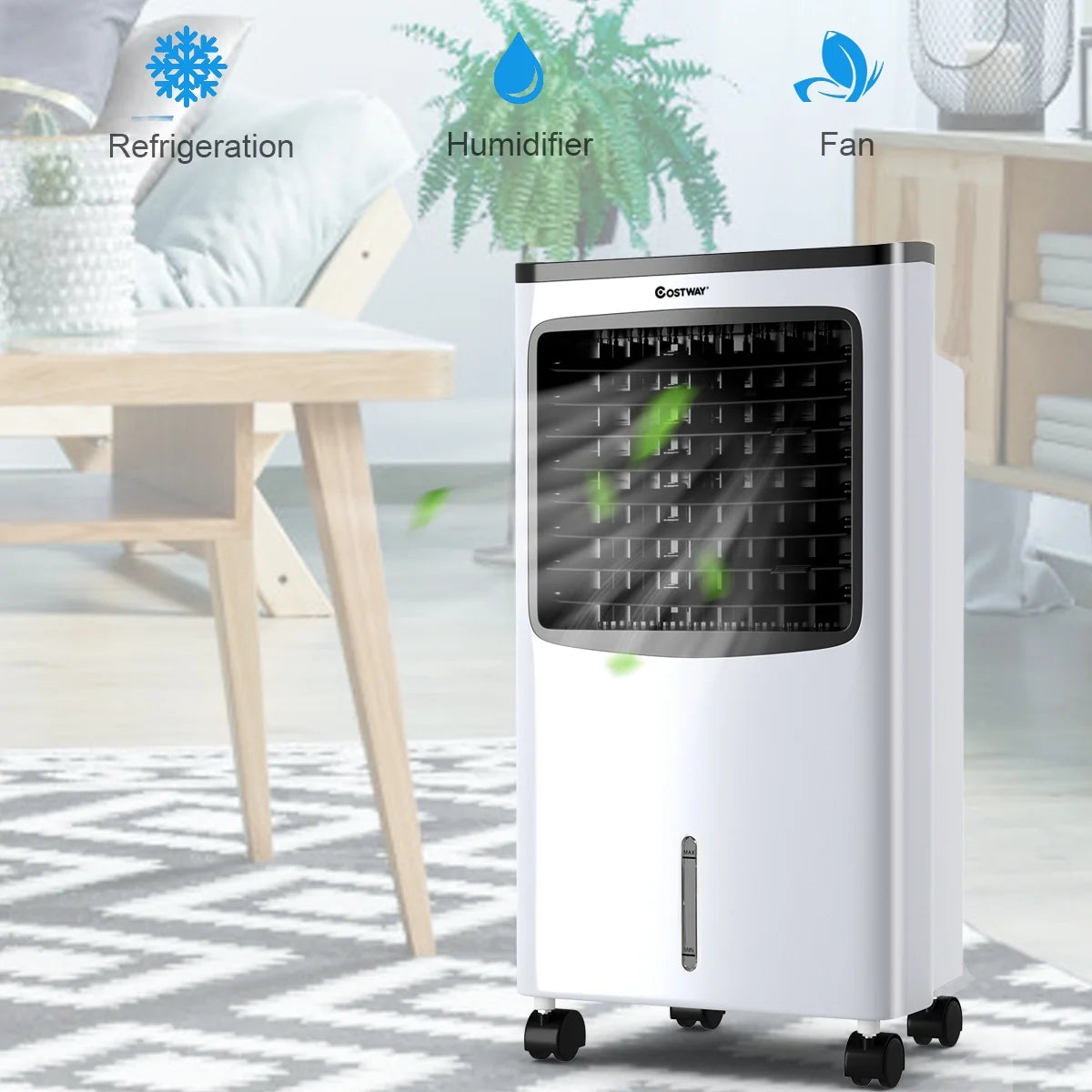 Portable Cooler Fan Humidify Anion Remote Control N1629