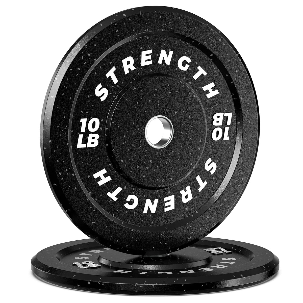Olympic Bumper Plates, 10lb to 55lb Fleck-Rubber Weight Plates C18144