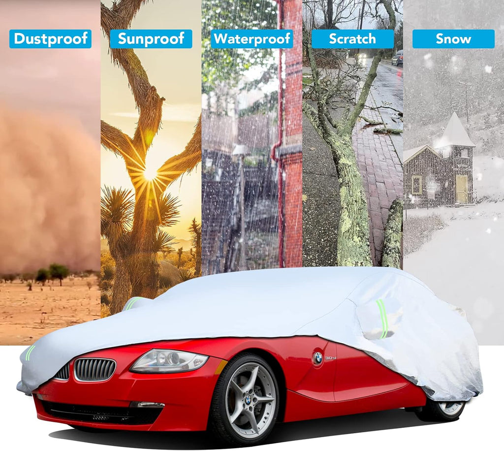 All Weather Waterproof Car Cover with Zipper J6710