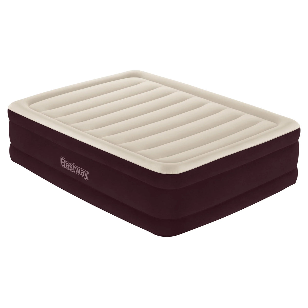 Maroon Queen Air Mattress with Built-in Pump L937