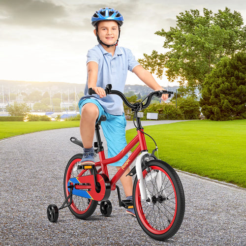 18 Kid's Bike with Training Wheels and Basket Y422686