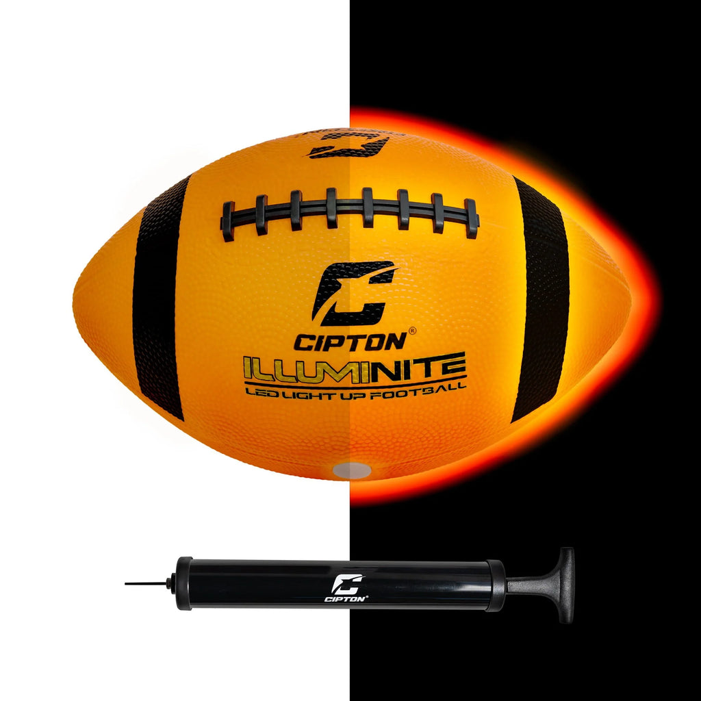 Light Up Official Size Water Resistant Football with Pump I12810