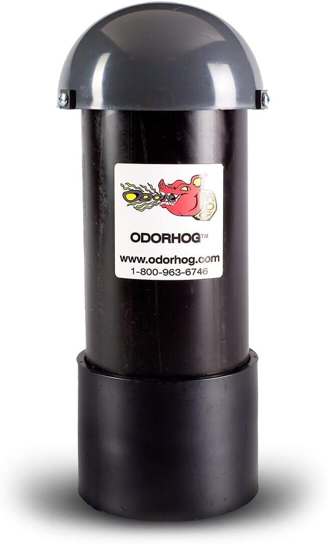 Black ABS Vent Stack Pipe Filter with Mushroom Cap B106988