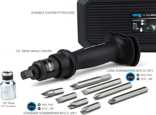 1/2 Drive Reversible Impact Driver Set P57986