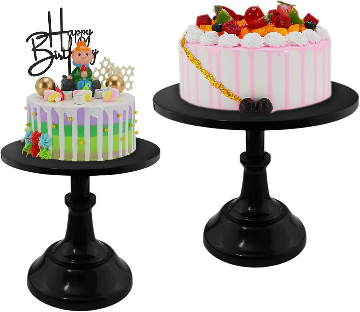 10 in Adjustable Height Black Cake Stand T44369