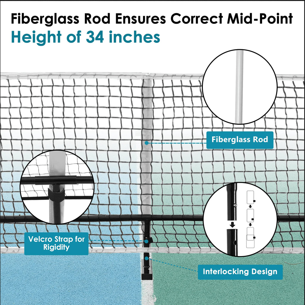 22 FT Portable Pickleball Net with Carrying Bag W28236