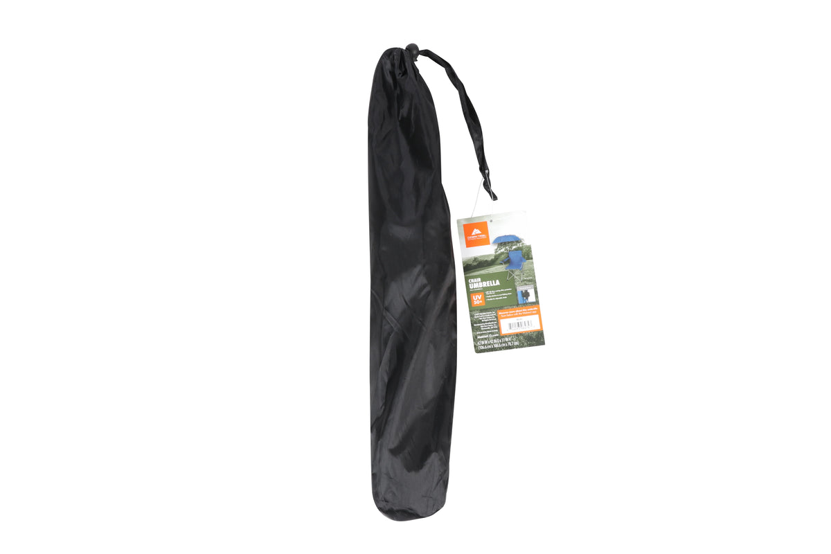 Ozark Trail Chair Umbrella with Clamp, Black, Large 42x42 E348562