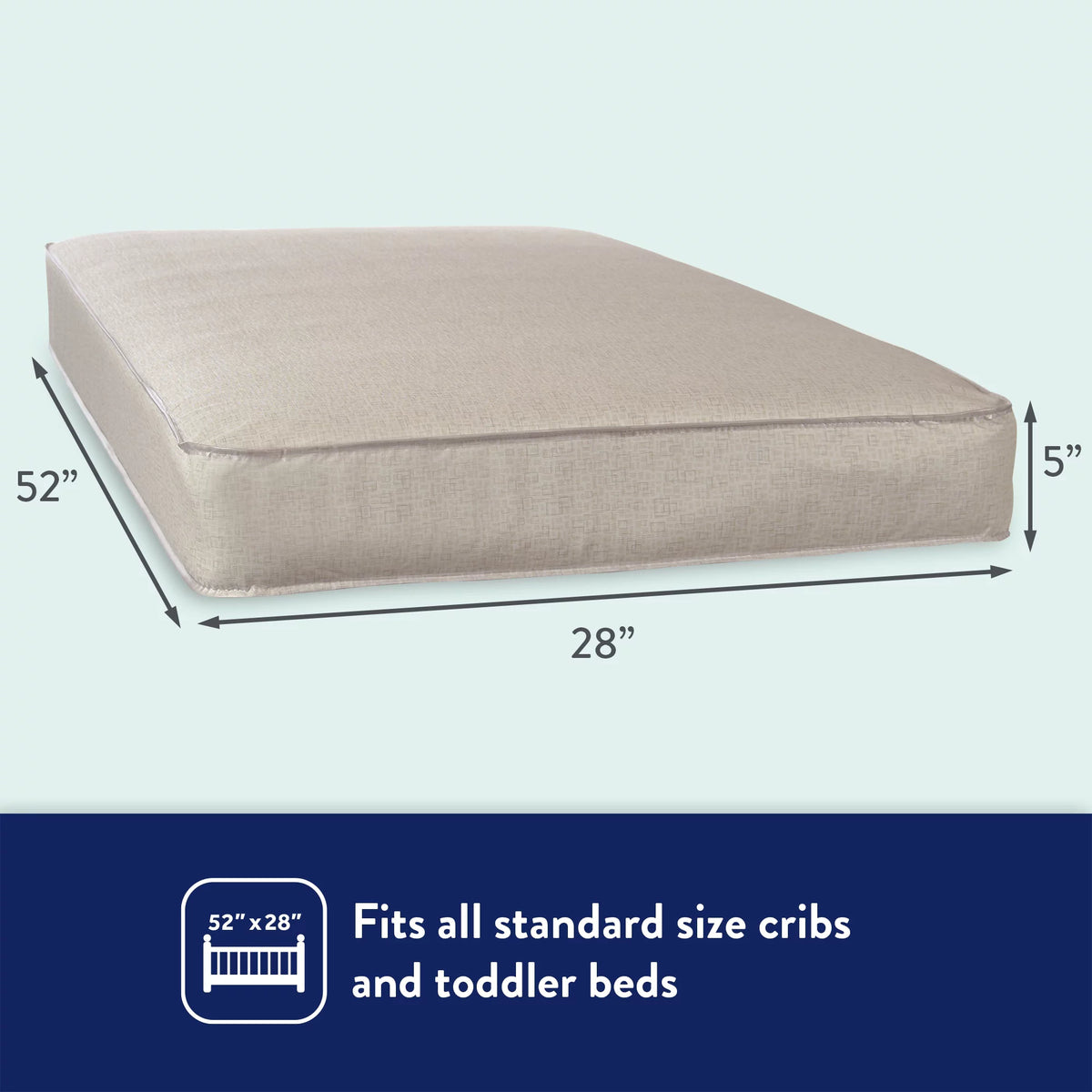 80 Coil White Baby Crib and Toddler Mattress J2338