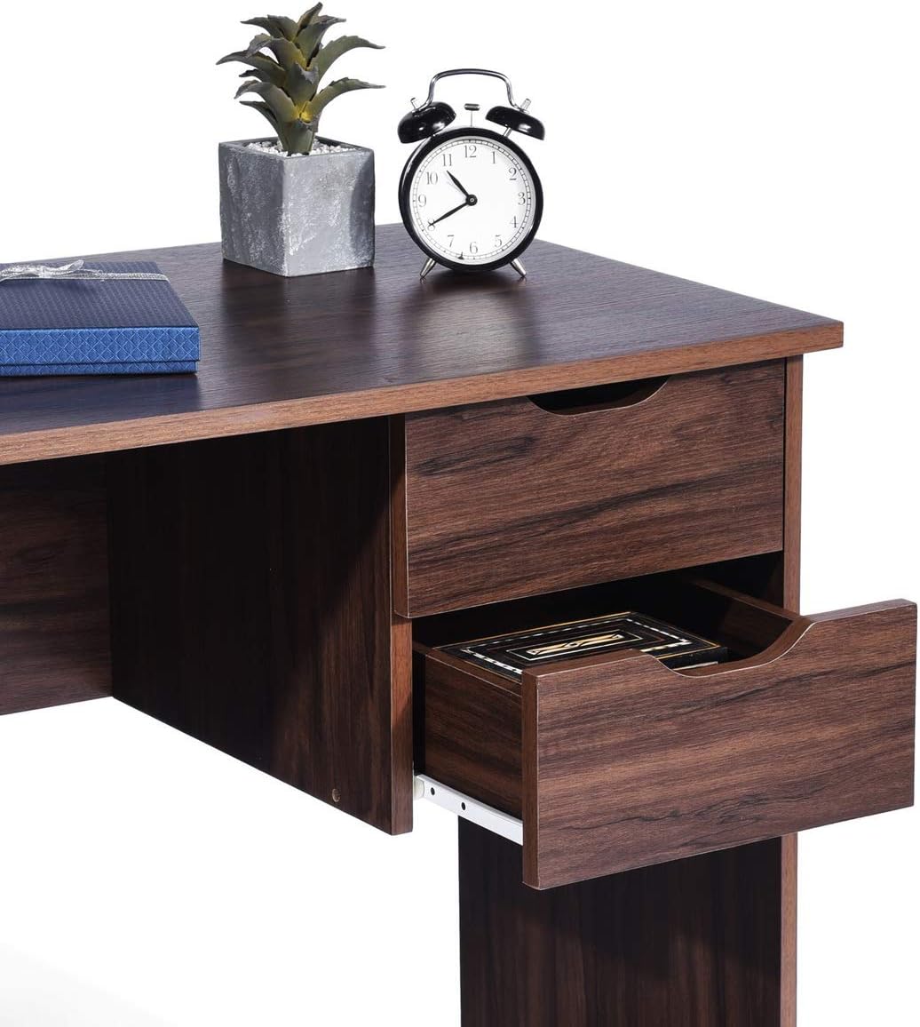 Computer Desk with Drawer 35.4 in Wood Workstation T37938