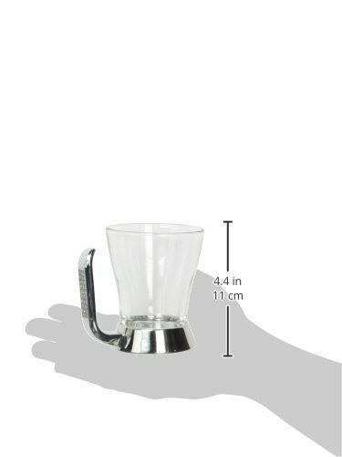 6 Stainless Steel Glass Tea Cups Q5932