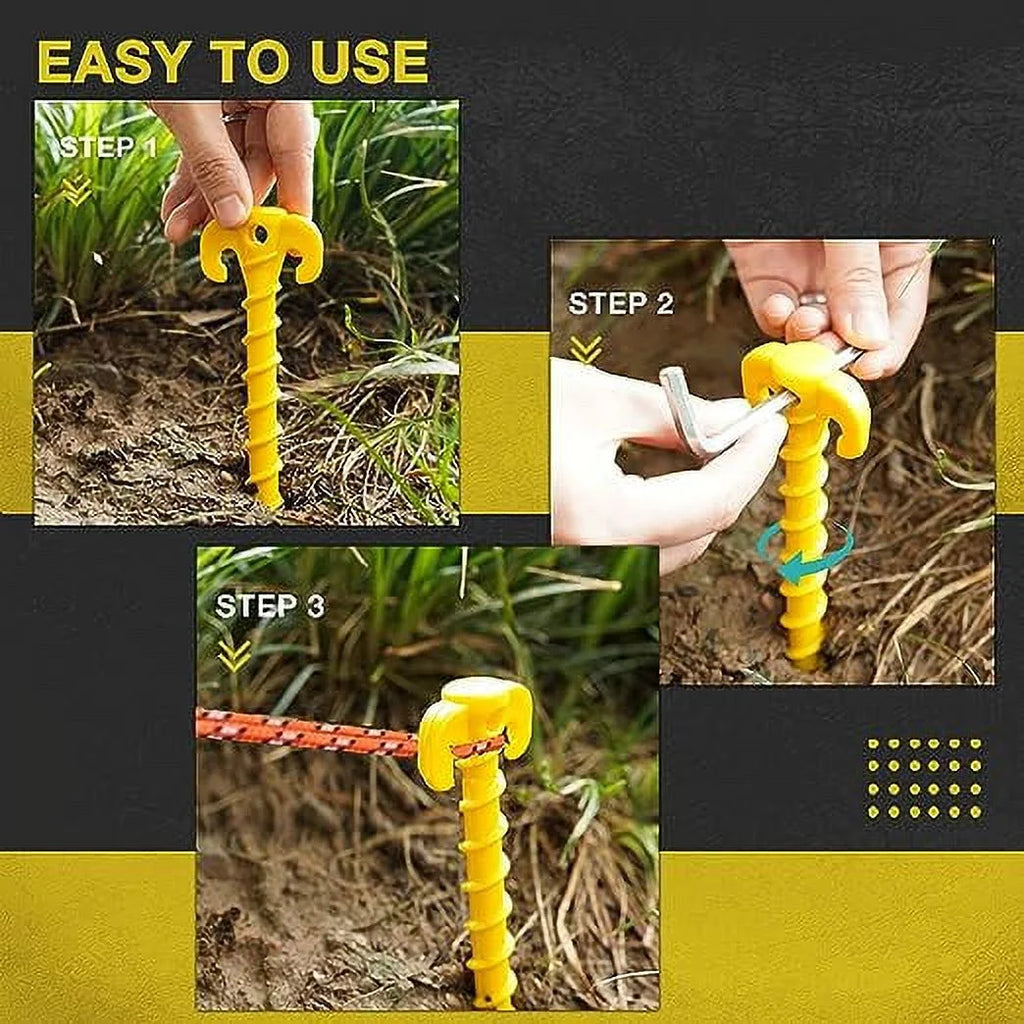 10 inch Yellow 8-Pack Plastic Ground Stakes L988427