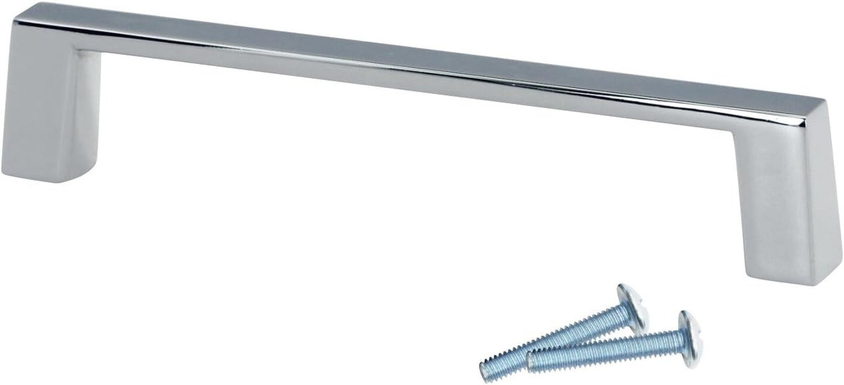 Chrome Square Cabinet Pull Handle 6 Hole Centers C4161