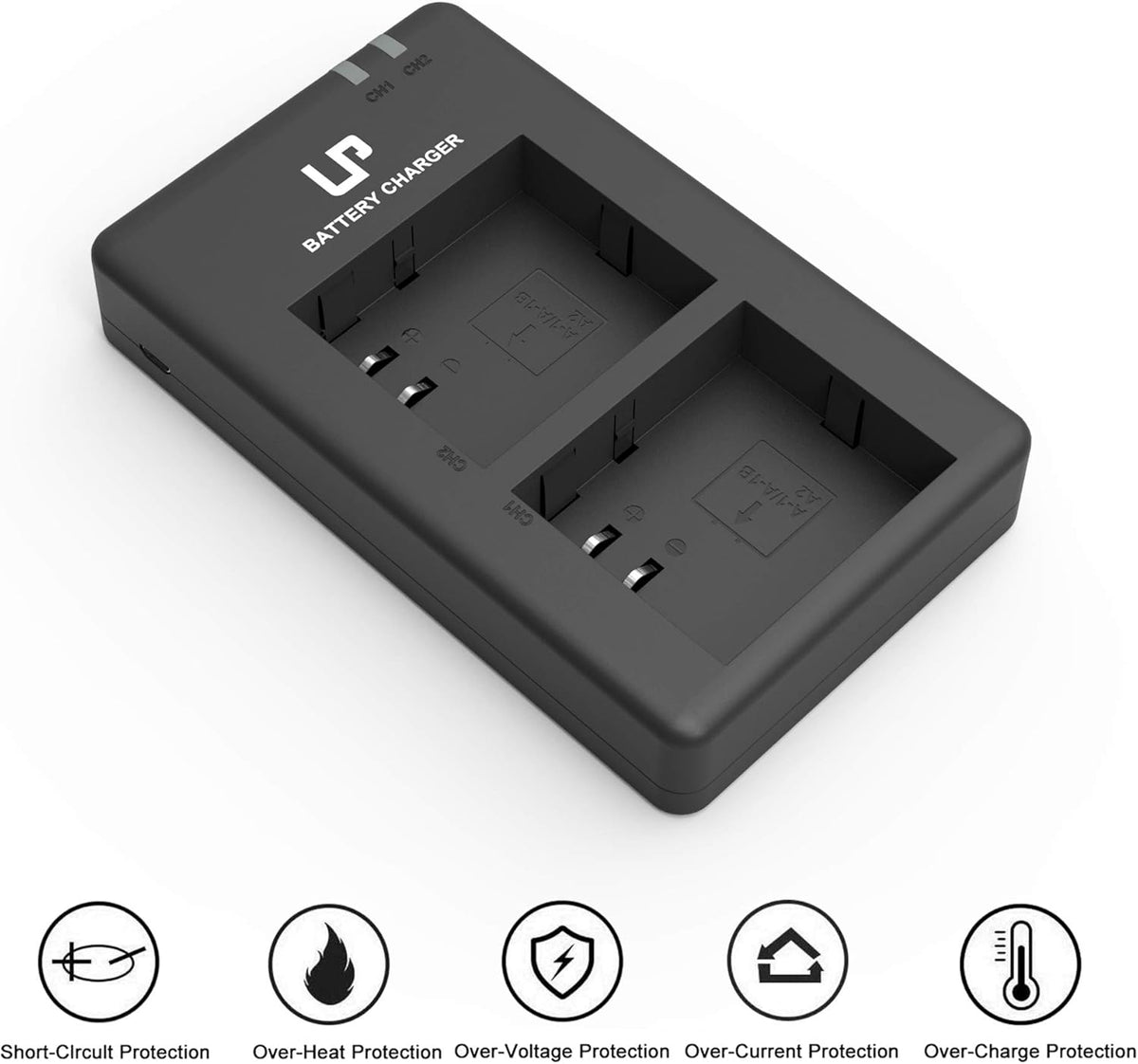 2-Pack 2440mAh Li-ion Rechargeable Batteries Y320079