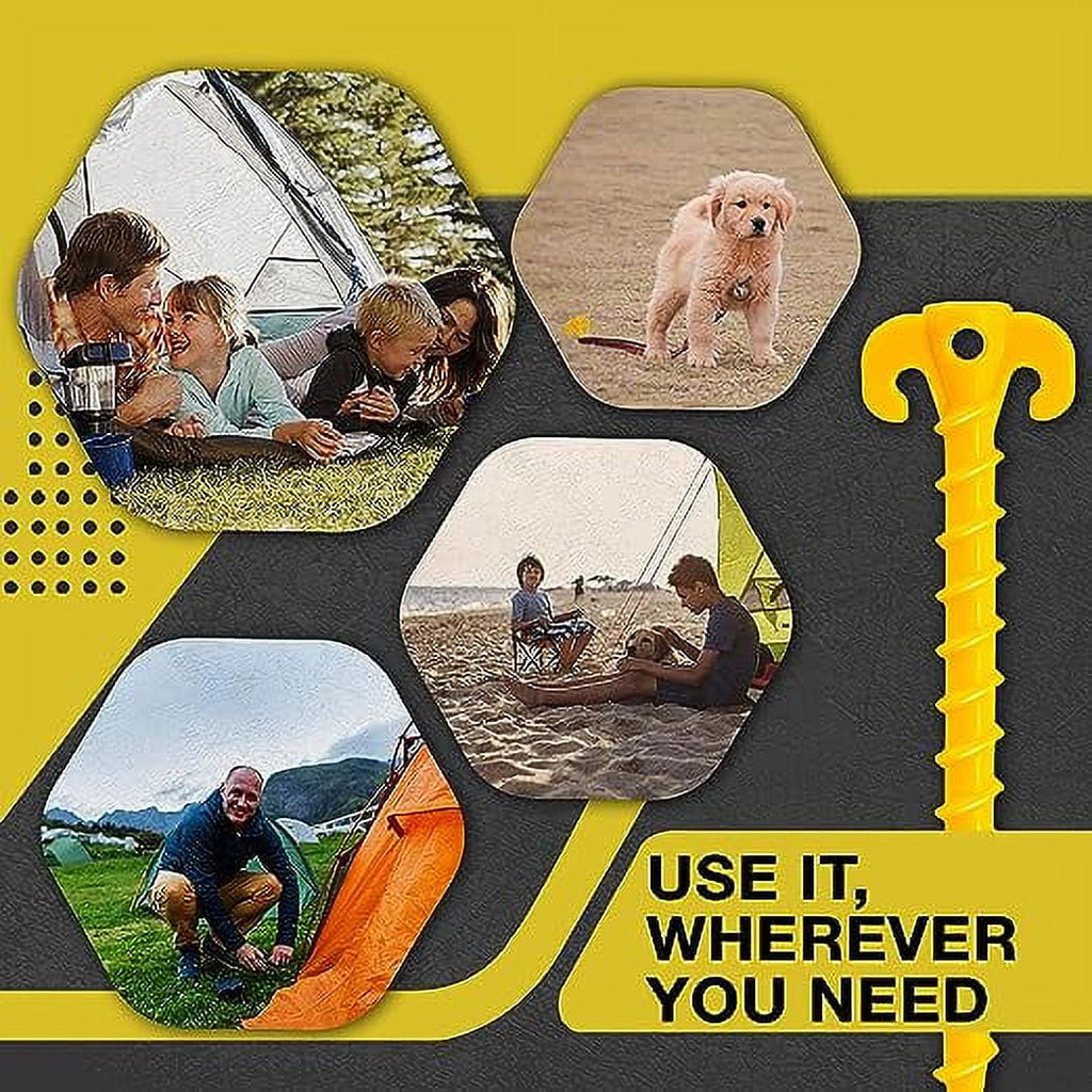 10 inch Yellow 8-Pack Plastic Ground Stakes L988427