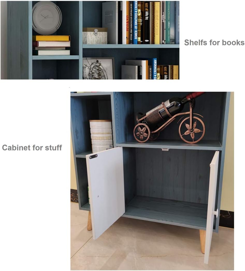 Blue Storage Sideboard with 2 Doors N4498