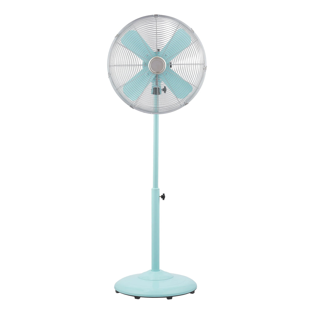 16 inch Adjustable Height Oscillating 3-Speed Metal Stand Fan in Red X250127