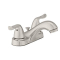 4 in. Centerset Double Handle Low-Arc Bathroom Faucet Brushed Nickel S989